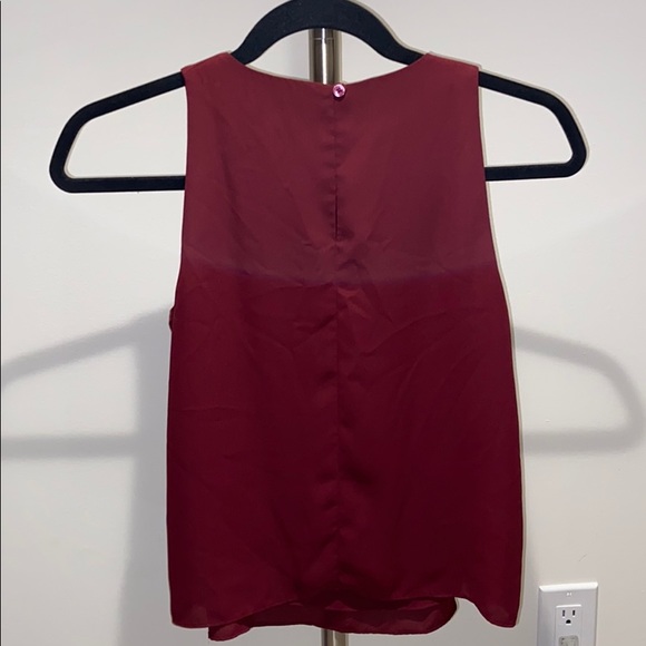 Babaton dark red double sheer tank - Picture 4 of 4